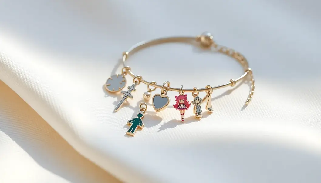 Anime-themed charm bracelet showcasing beloved series.