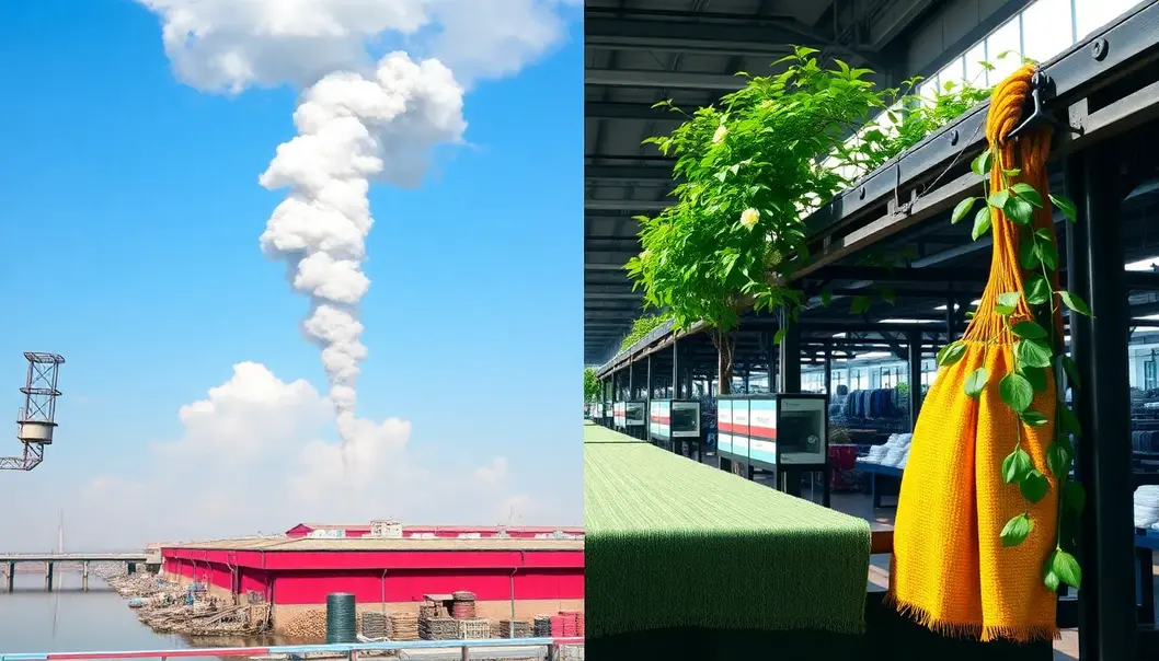 Contrasting the impacts of traditional vs. eco-friendly manufacturing.